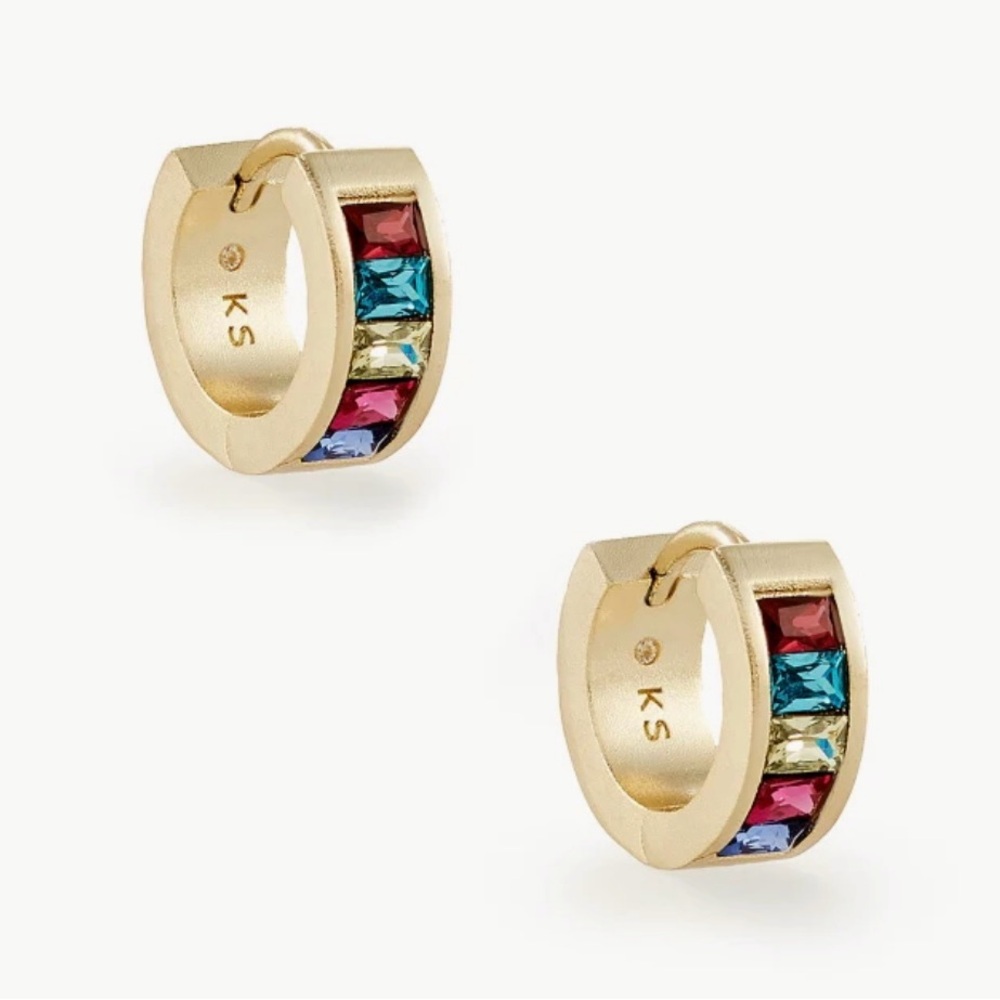 Brand New Kendra Scott Jack Gold Huggie Earrings in
Multi Crystal